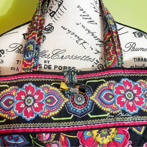 Vera Bradley Symphony in Hue Shoulder Toggle Tote Bag -Multicolor - Picture 4 of 8